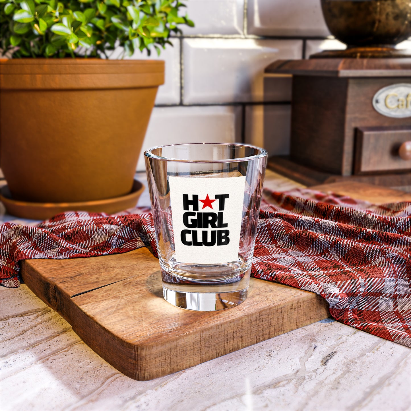 Hot Girl Club Shot Glass - Fun Party Favor, Bachelorette Gift, Celebrate with Friends, Barware, Unique Cocktail Accessory