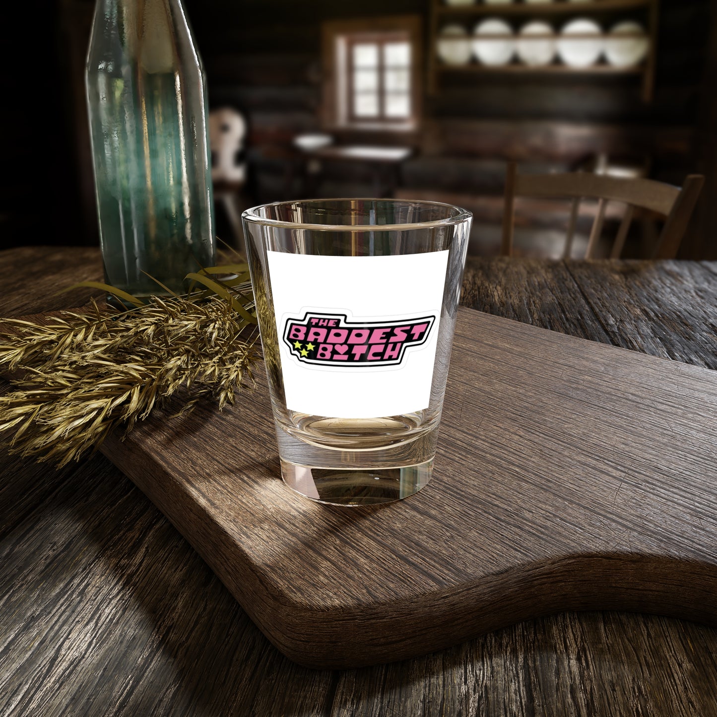 Baddest Bitch Shot Glass - Fun Party Favor, Girls Night Out, Gift for Her, Birthday Celebration, Humor Drinking Accessory