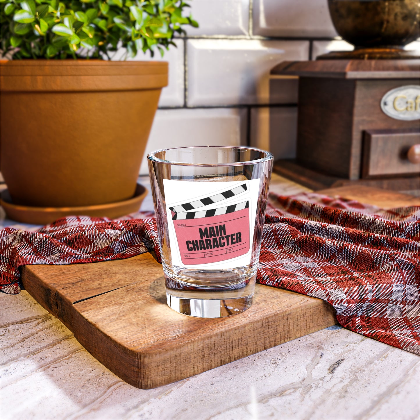 Main Character Shot Glass - Fun Movie Party Décor, Gifts for Film Lovers, Personalized Barware, Celebrations, Unique Drinkware
