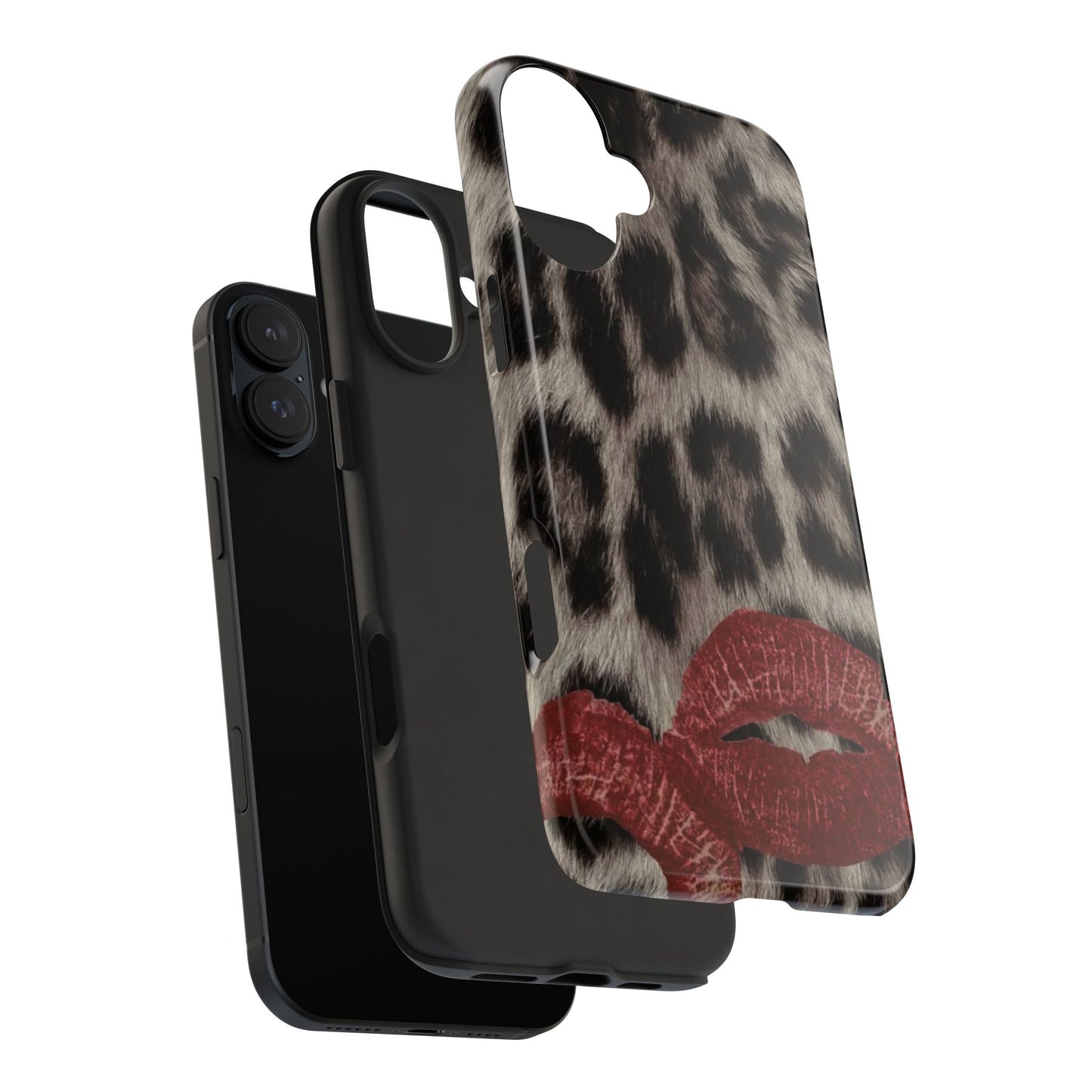 Wild Kiss Leopard Print Phone Case - Tough, Stylish Protection for Trendsetters
