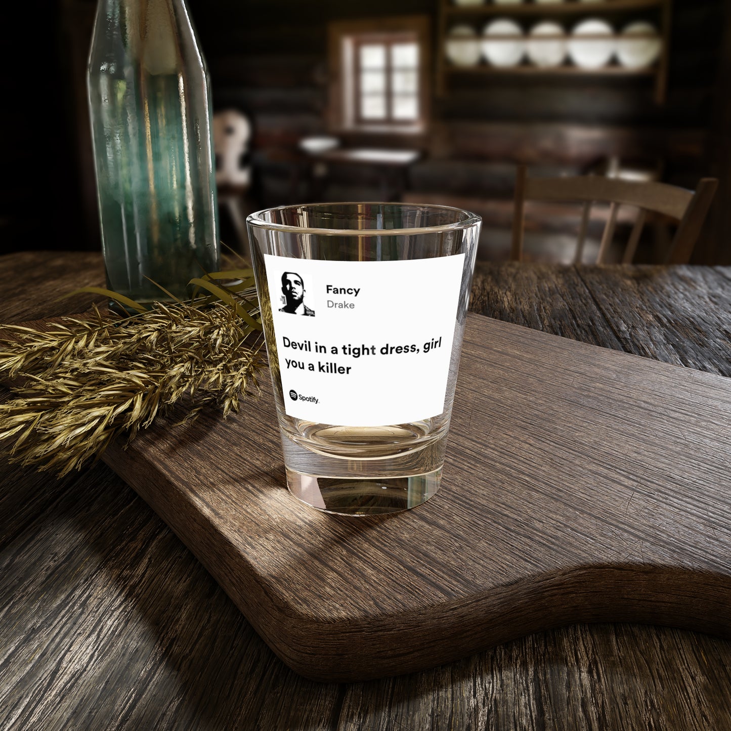 Drake Quote Shot Glass, Unique Barware for Parties, Gift for Music Lovers, Funny Drinking Glass, Housewarming Present, Custom Bar Accessory
