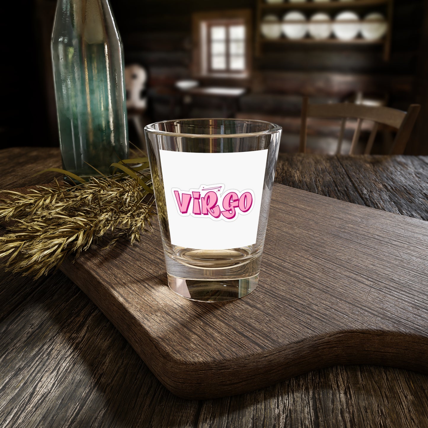 Virgo Shot Glass, Astrology Gift for Virgo Birthdays, Unique Party Favor, Personalized Drinkware, Zodiac Merchandise, Fun Barware