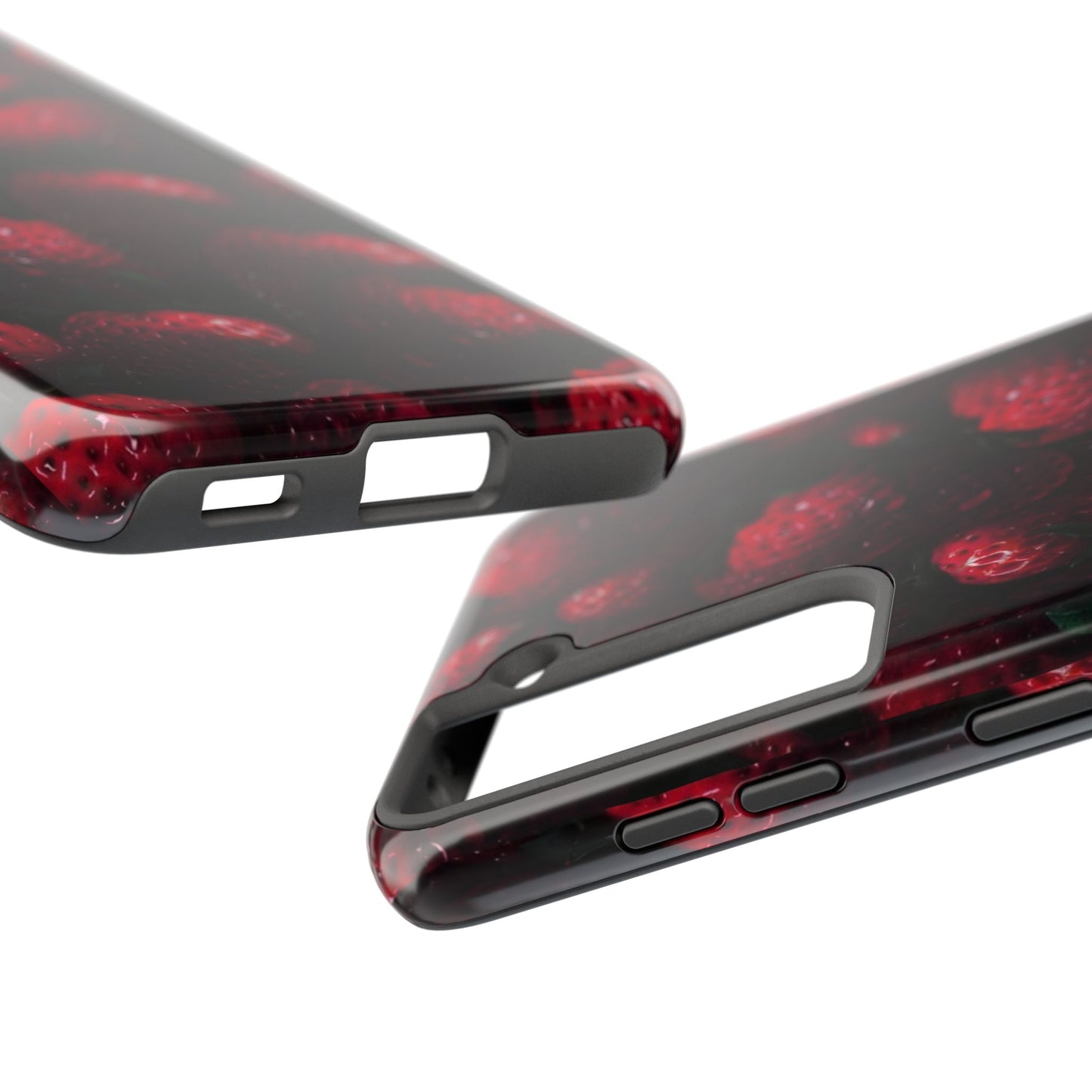 Berry Burst Tough Phone Case - Durable Protection with Strawberry Design