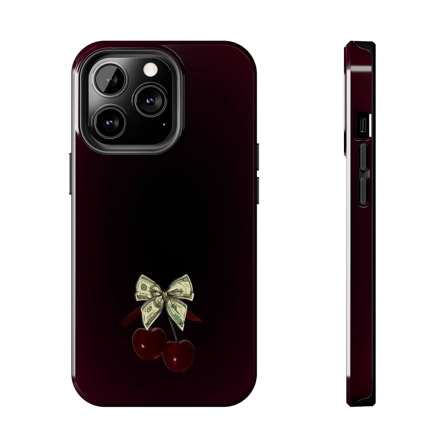 Cherry Bow Tough Phone Case - Stylish & Durable Protection