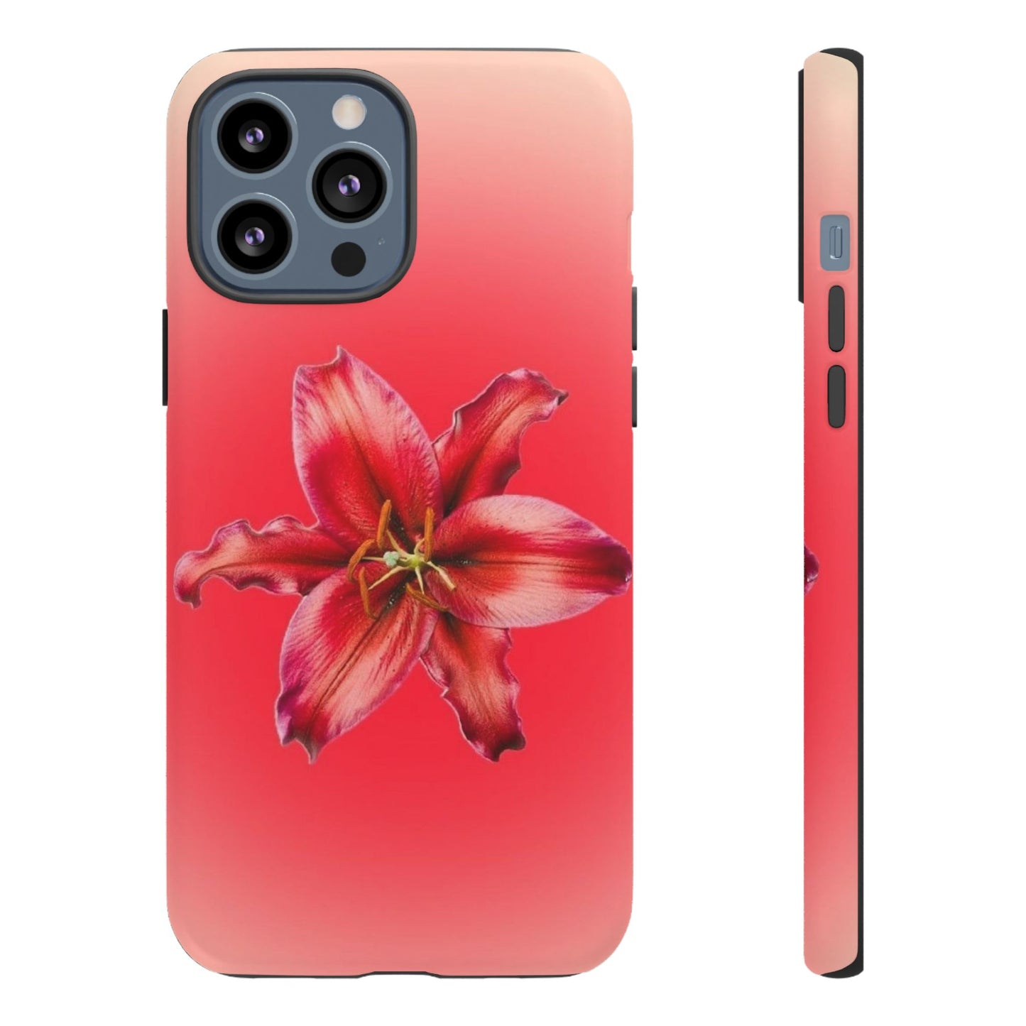 Phone Case - Vibrant Red Lily Glossy & Matte Tough Case