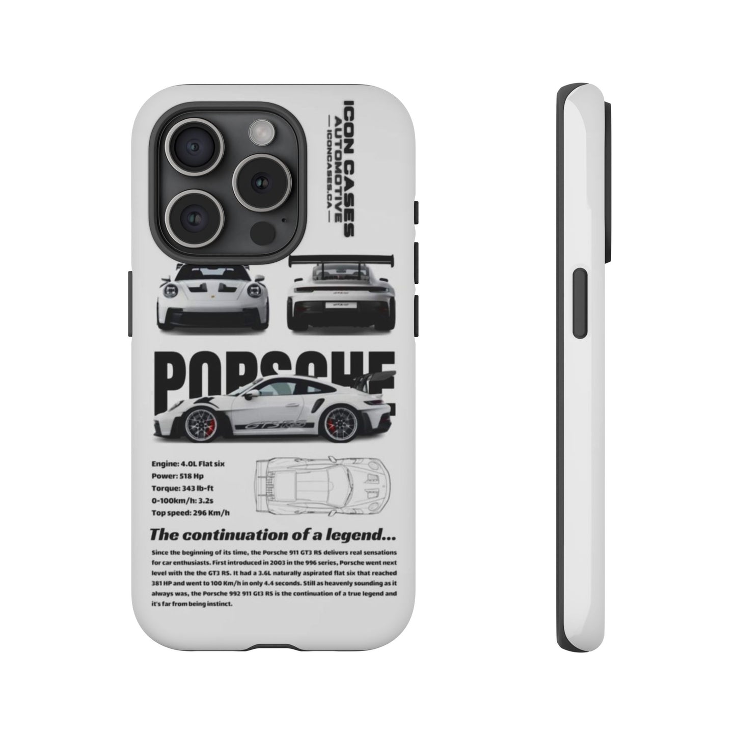 Porsche Phone Case, Tough Car Lover's Gift, Racing Enthusiast Accessory, Durable Auto Merchandise, Birthday Gift for Him