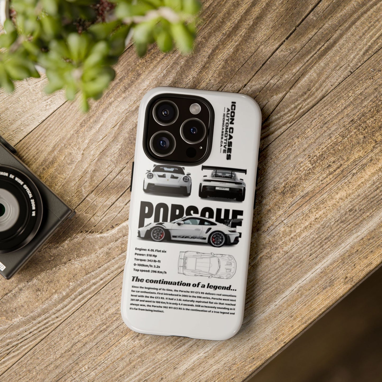 Porsche Phone Case, Tough Car Lover's Gift, Racing Enthusiast Accessory, Durable Auto Merchandise, Birthday Gift for Him