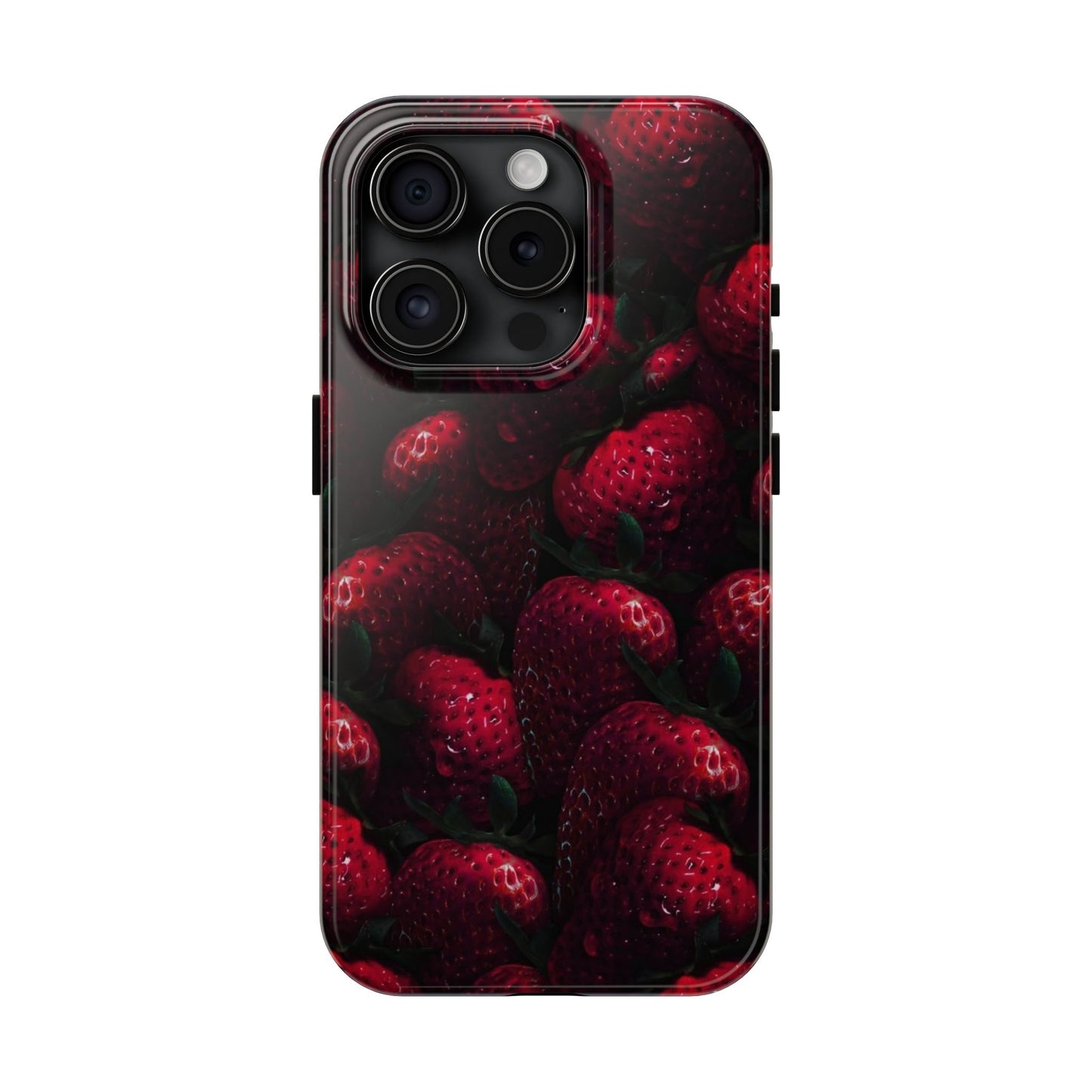 Berry Burst Tough Phone Case - Durable Protection with Strawberry Design