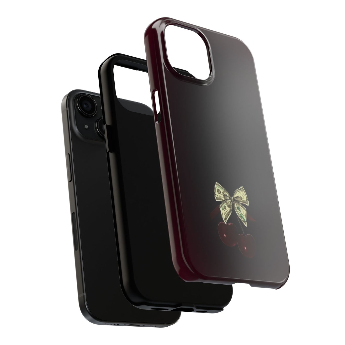 Cherry Bow Tough Phone Case - Stylish & Durable Protection