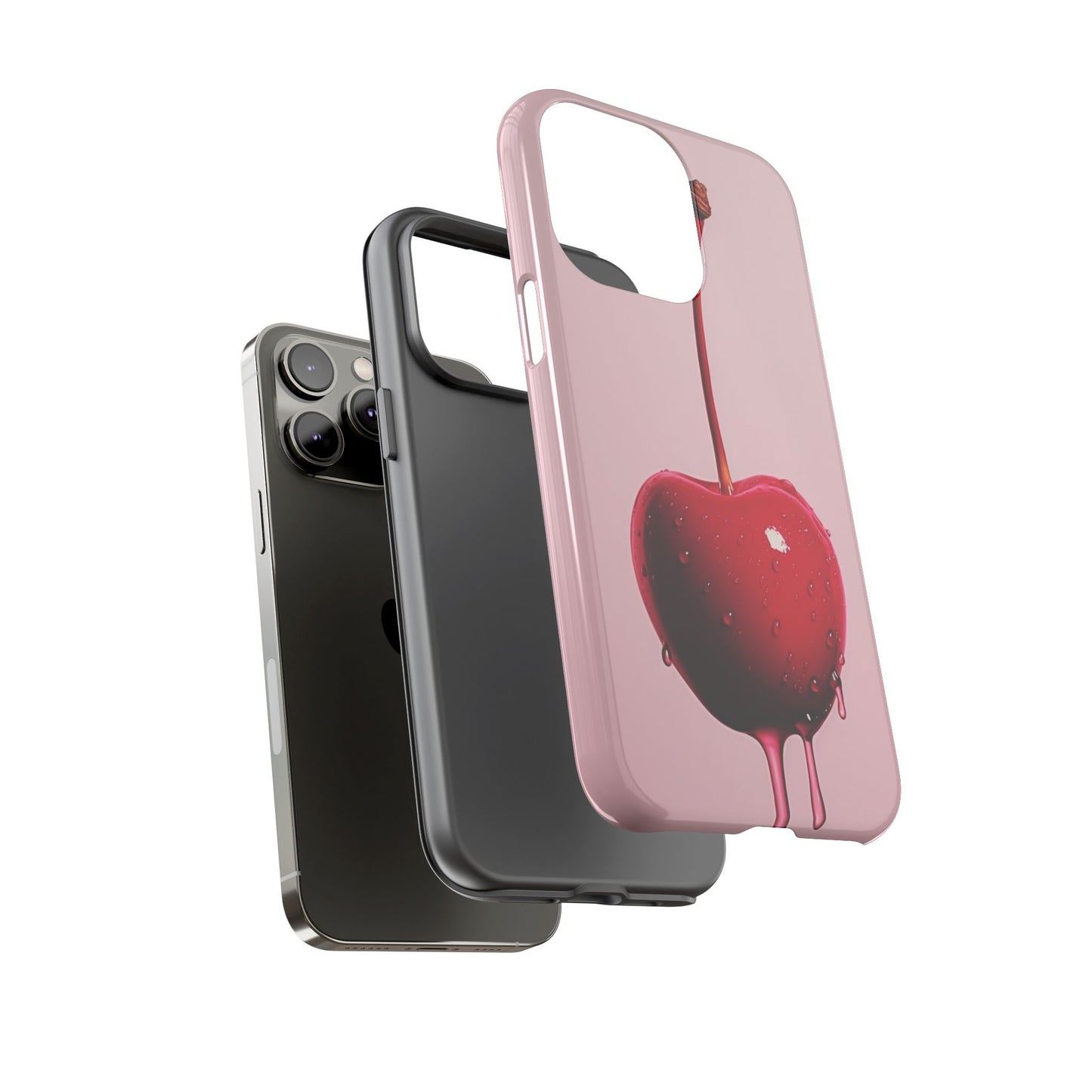 Cherry Drip Phone Case, Tough Phone Cover, Cute Cherry Accessory, Trendy Mobile Case, Kawaii Phone Case, Gift for Her