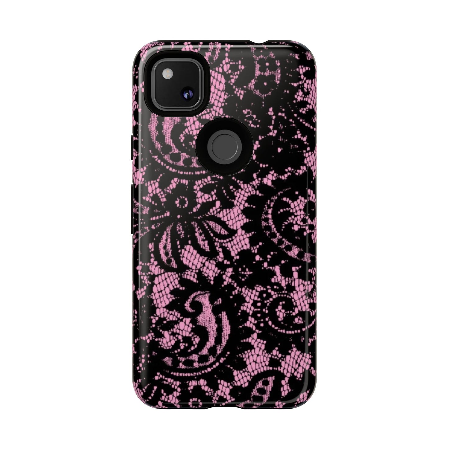 Phone Case — Pink Lace Floral Tough Protective Case