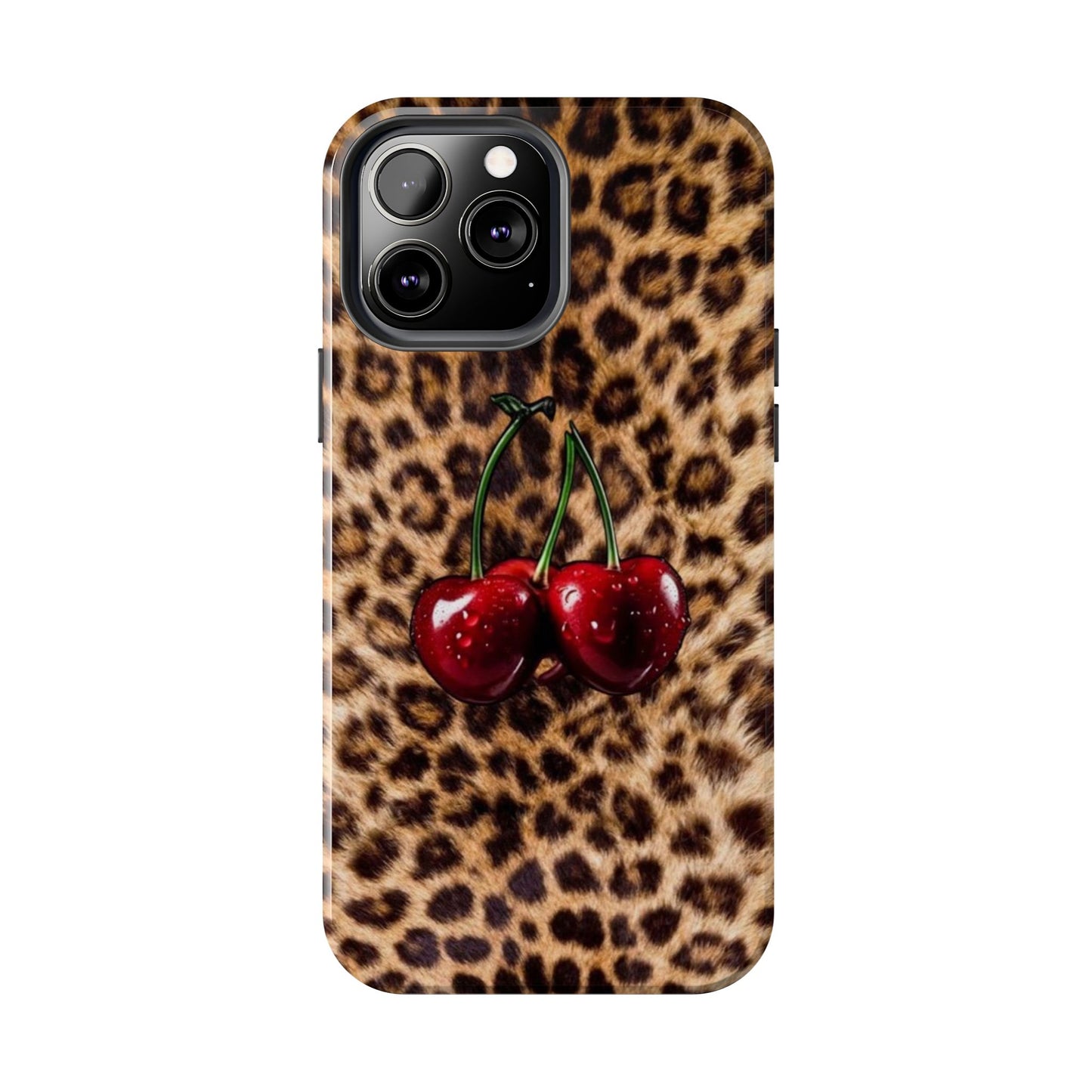 Wild Cherry Leopard Tough Phone Case - Stylish and Durable Protection