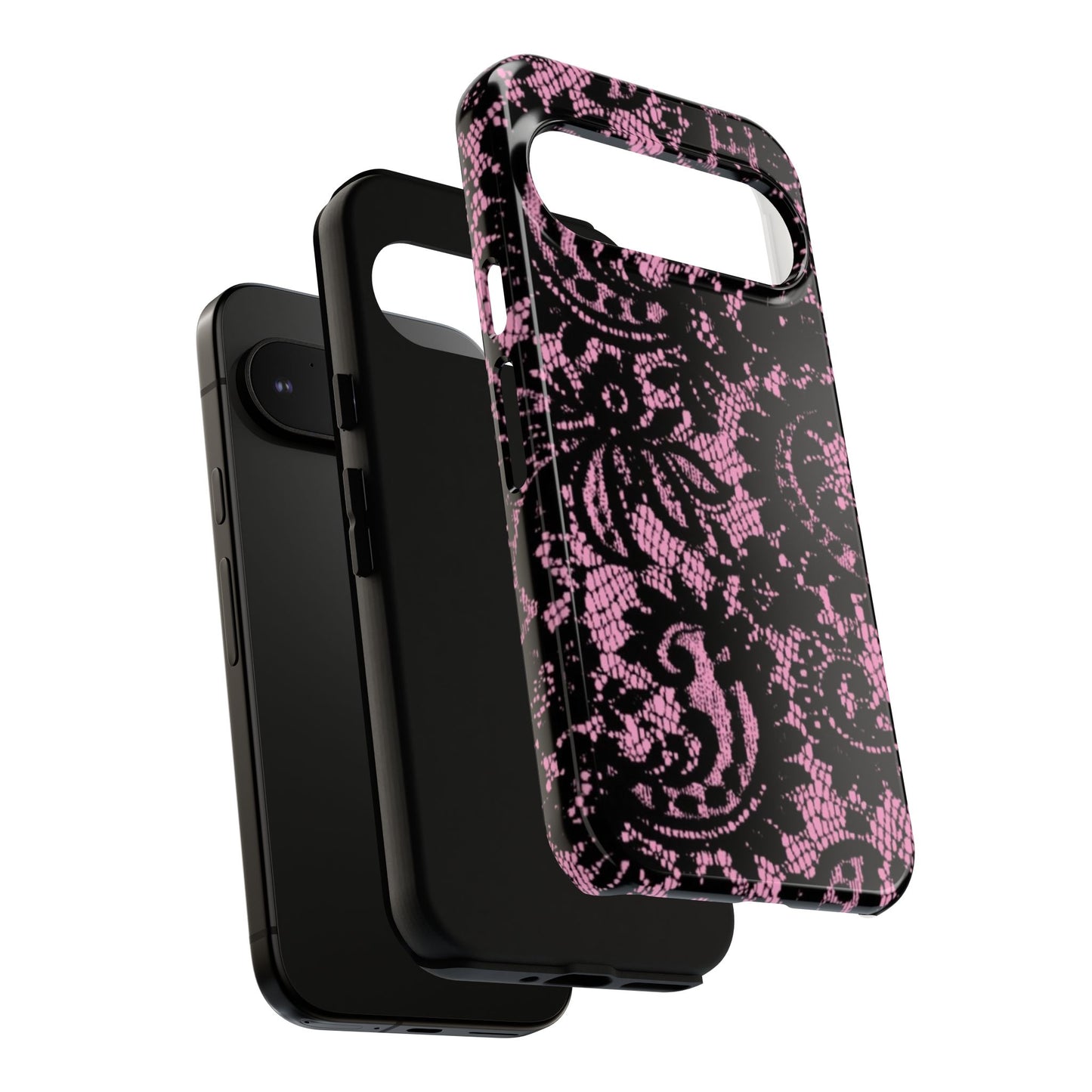 Phone Case — Pink Lace Floral Tough Protective Case