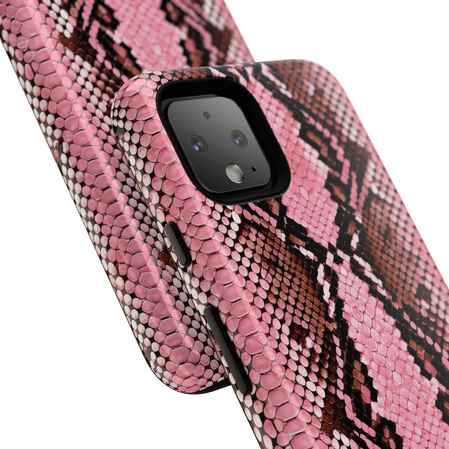 Pink Snake Skin Tough Phone Case — Protective Stylish iPhone Cover