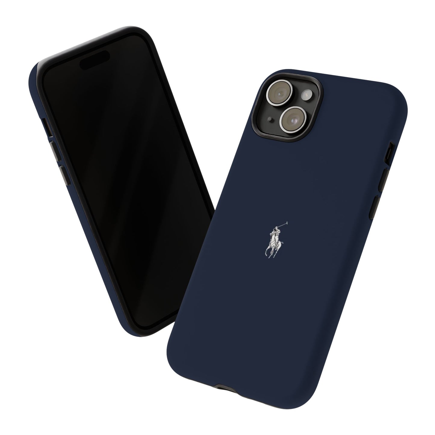 Navy Polo Logo Tough Phone Case — Slim Protective iPhone Cover