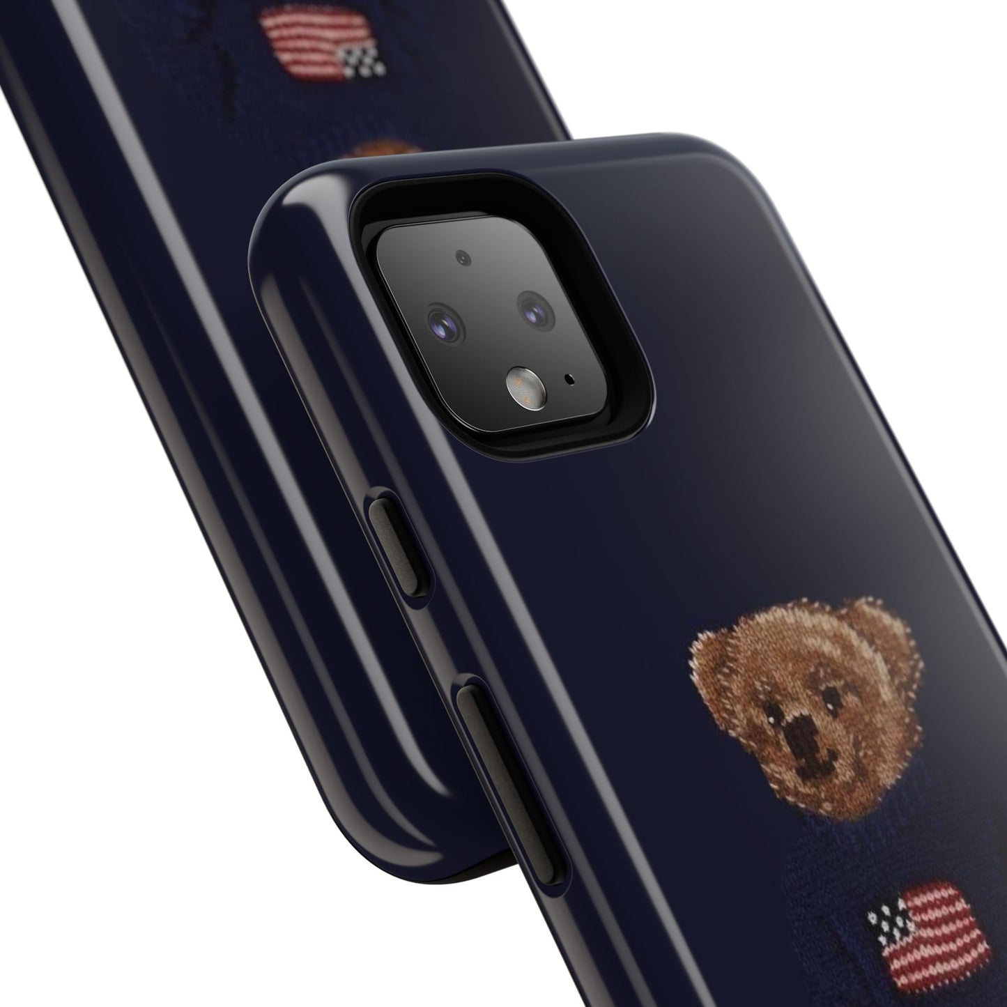 Patriotic Polo Bear Phone Case — Navy Protective Tough Case