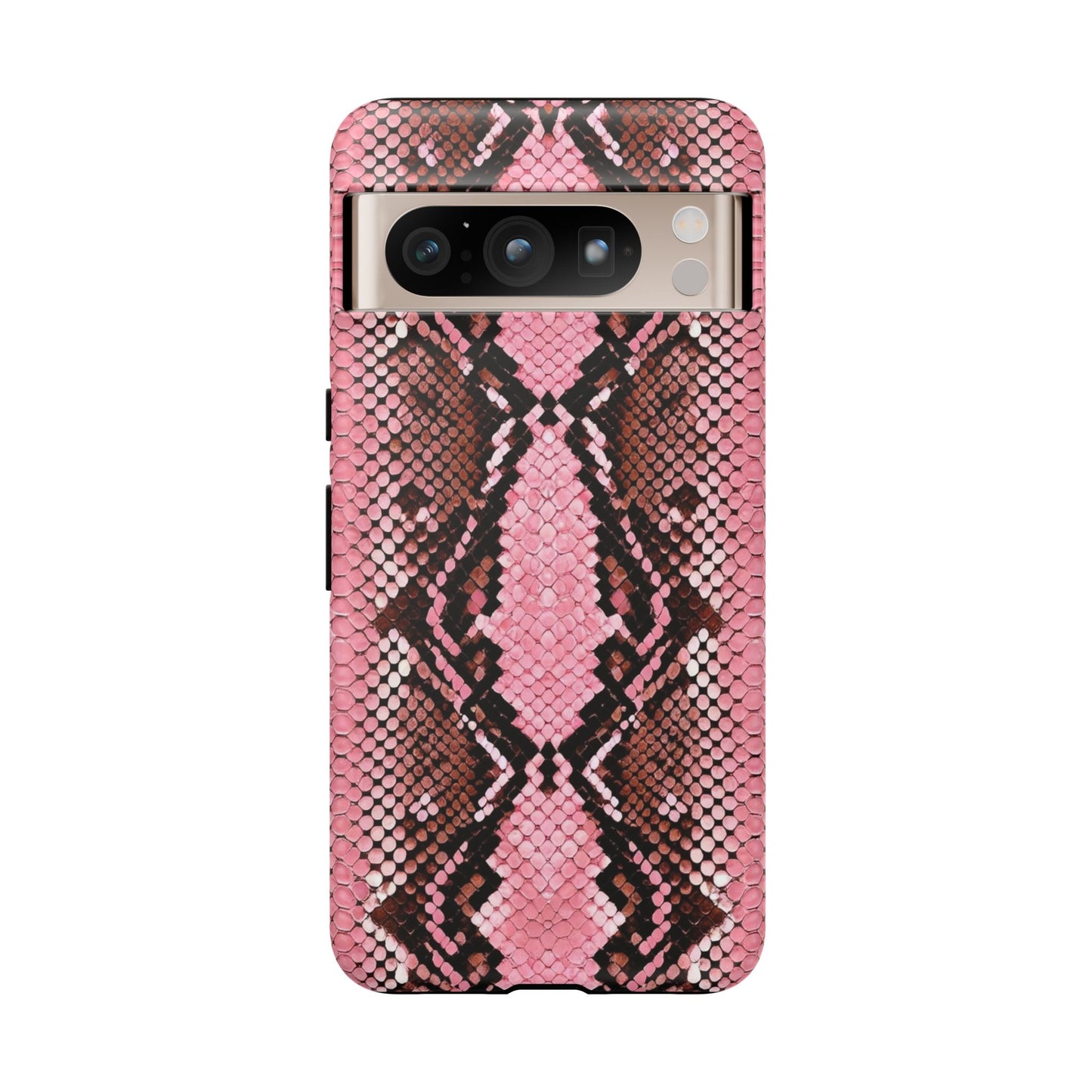 Pink Snake Skin Tough Phone Case — Protective Stylish iPhone Cover