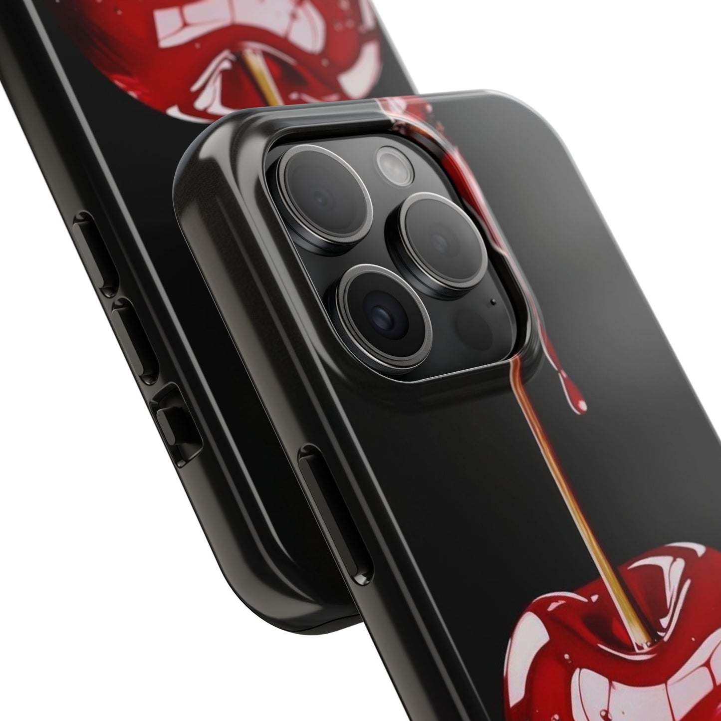 Dripping Cherry Tough Phone Case - Stylish Protection for Your Device