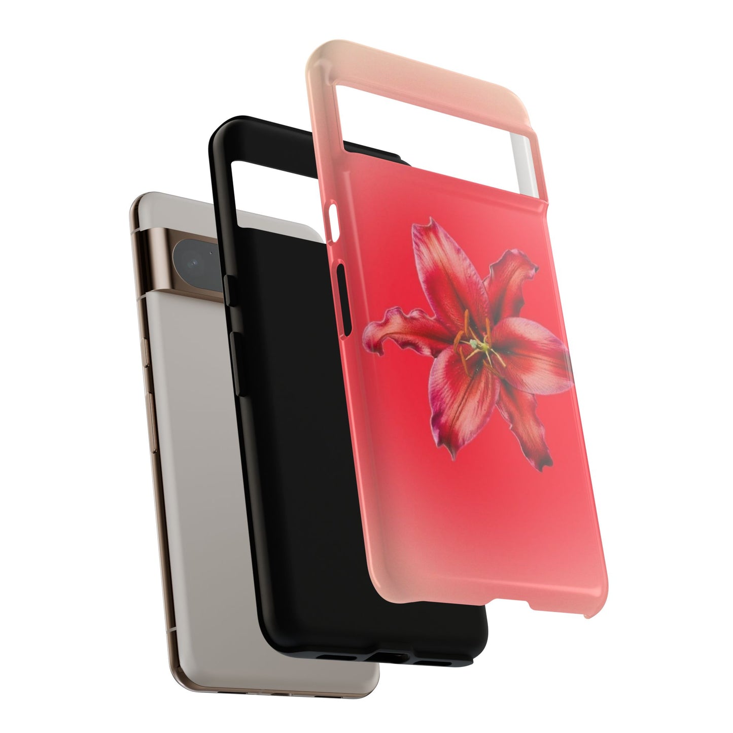Phone Case - Vibrant Red Lily Glossy & Matte Tough Case