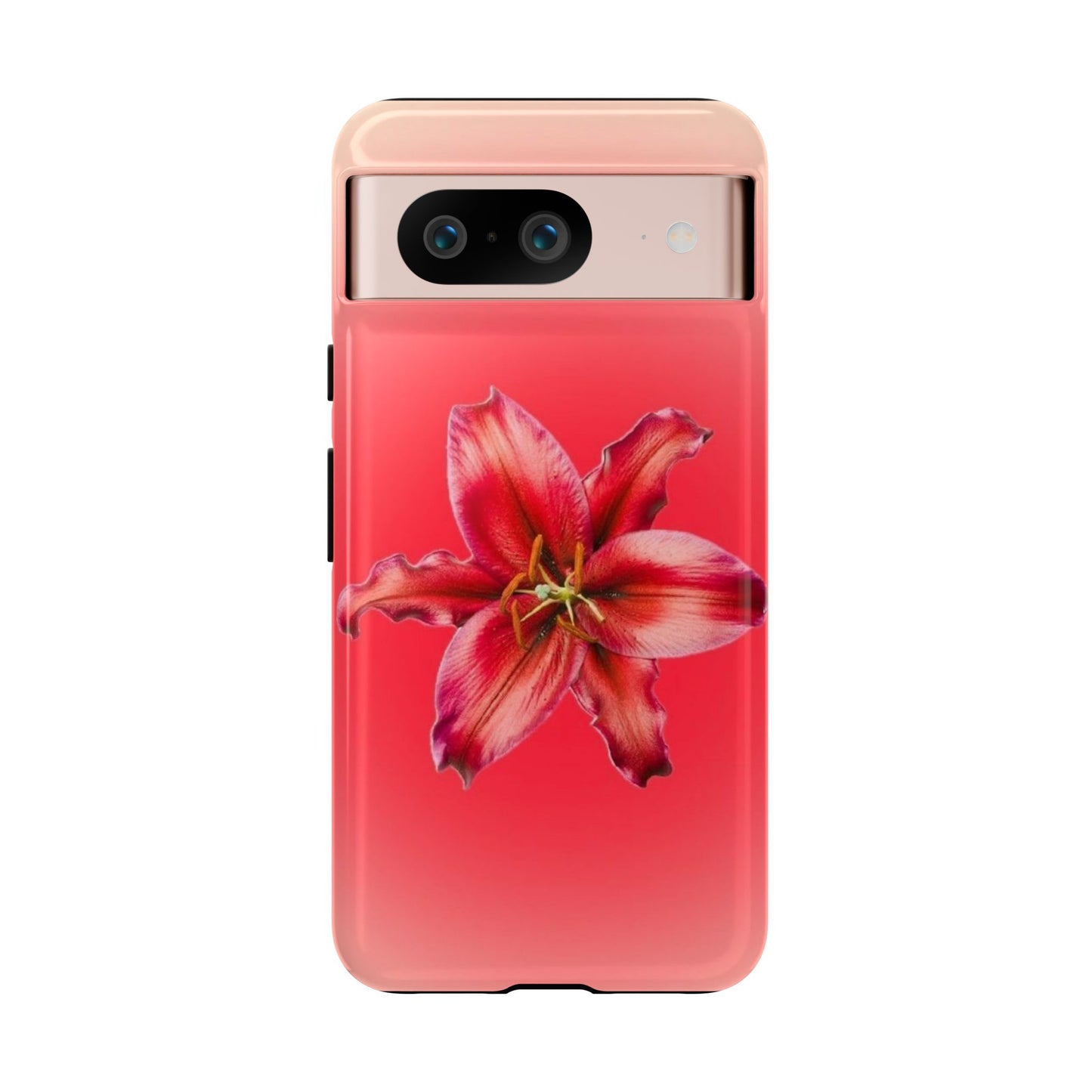 Phone Case - Vibrant Red Lily Glossy & Matte Tough Case