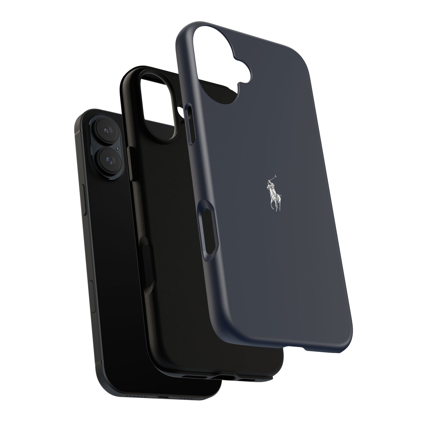 Navy Polo Logo Tough Phone Case — Slim Protective iPhone Cover