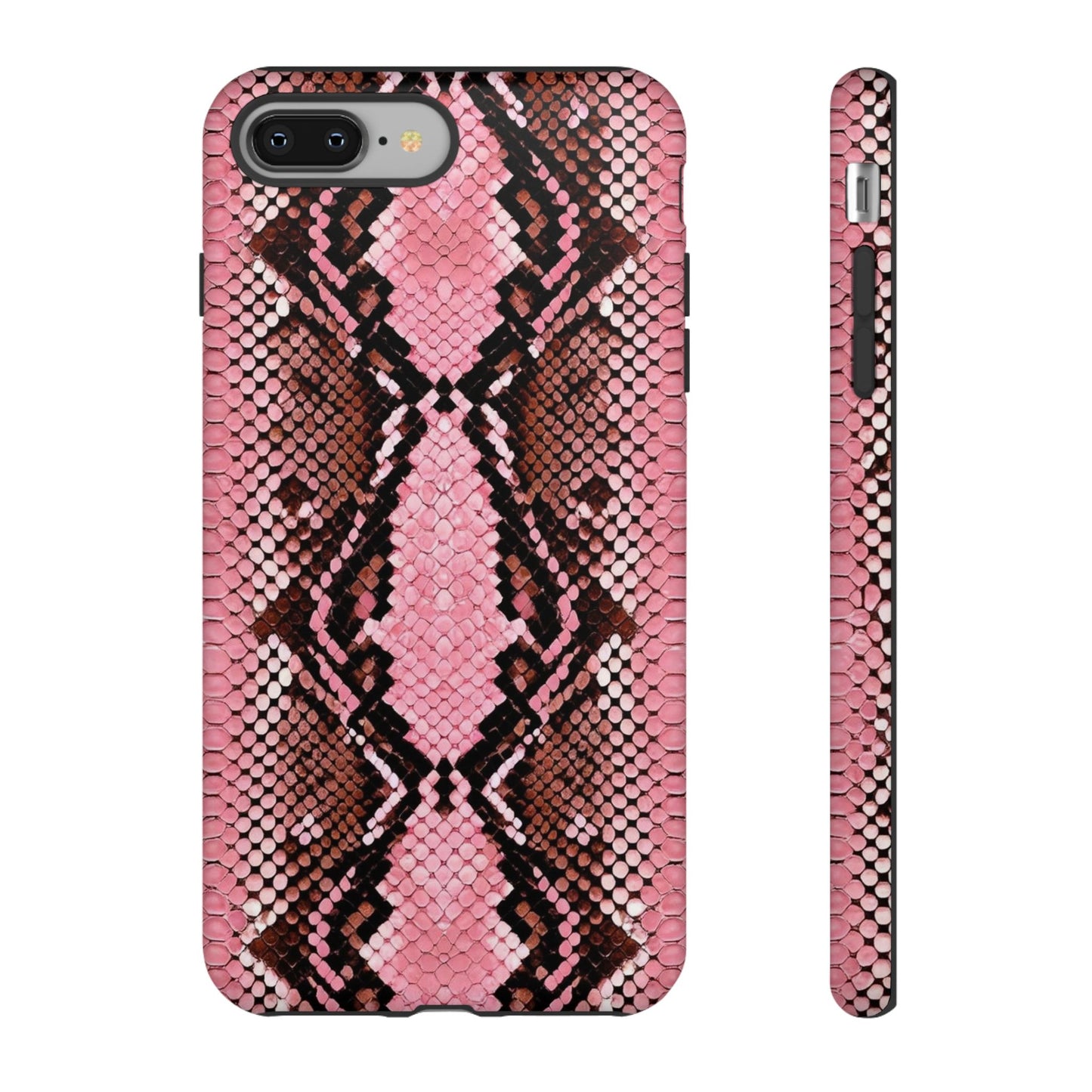 Pink Snake Skin Tough Phone Case — Protective Stylish iPhone Cover