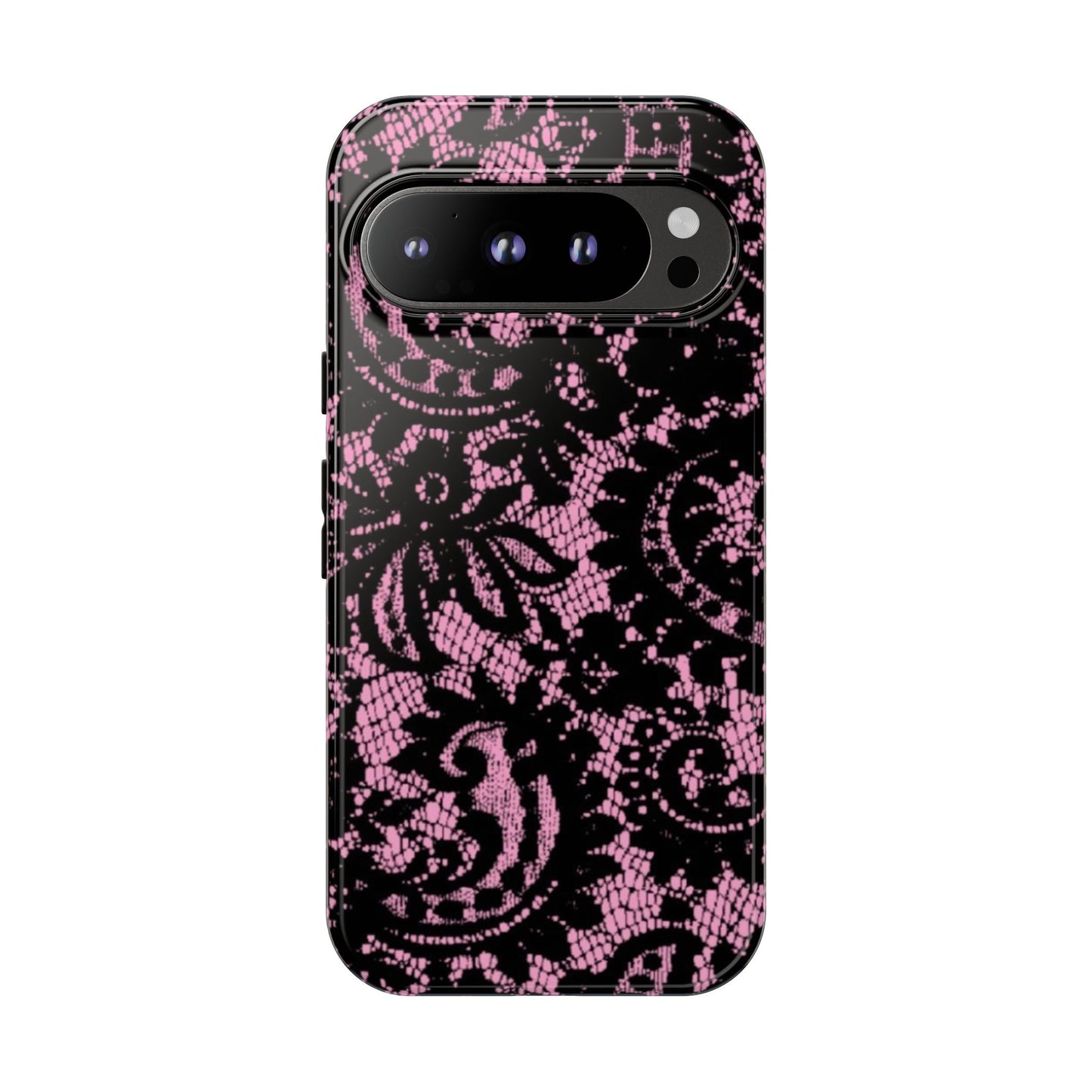 Phone Case — Pink Lace Floral Tough Protective Case