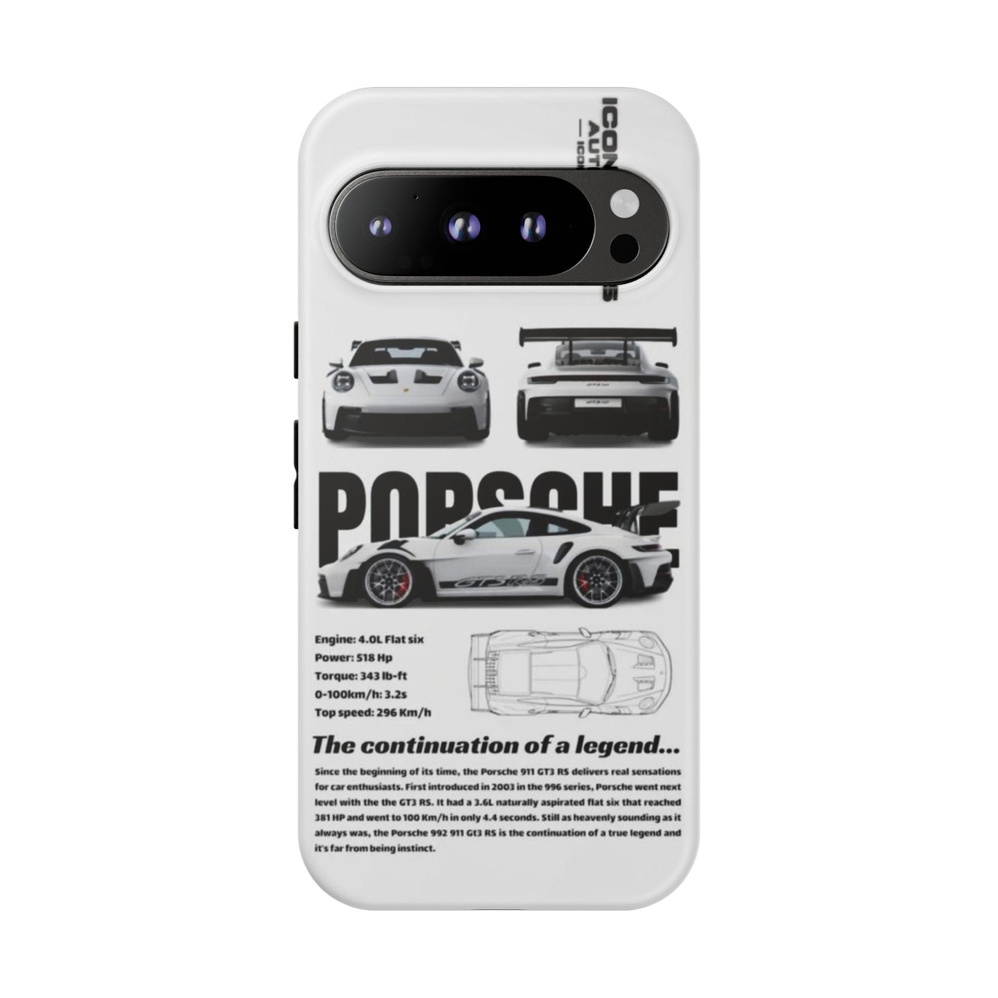 Porsche Phone Case, Tough Car Lover's Gift, Racing Enthusiast Accessory, Durable Auto Merchandise, Birthday Gift for Him