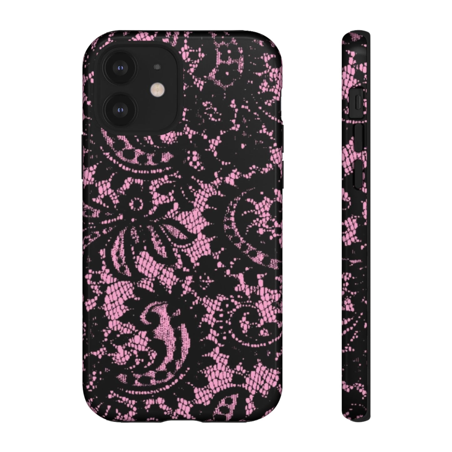 Phone Case — Pink Lace Floral Tough Protective Case
