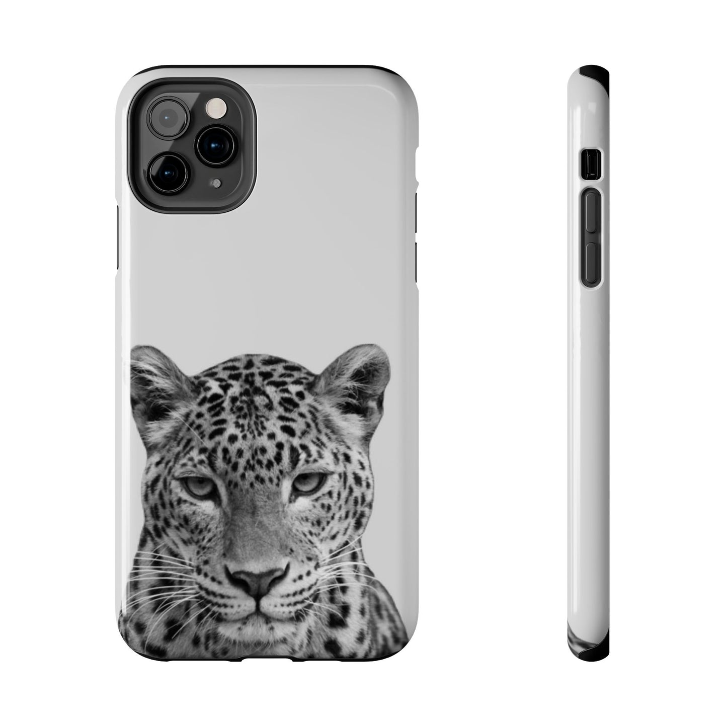 Stylish Tough Phone Case with Majestic Leopard Design