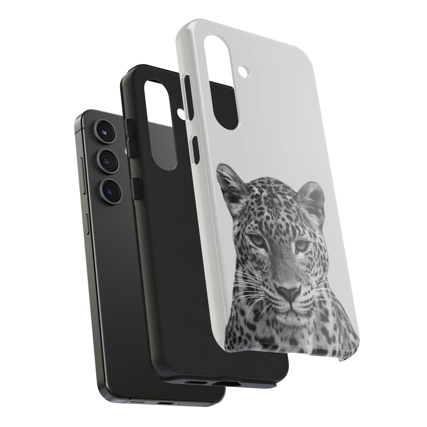 Stylish Tough Phone Case with Majestic Leopard Design