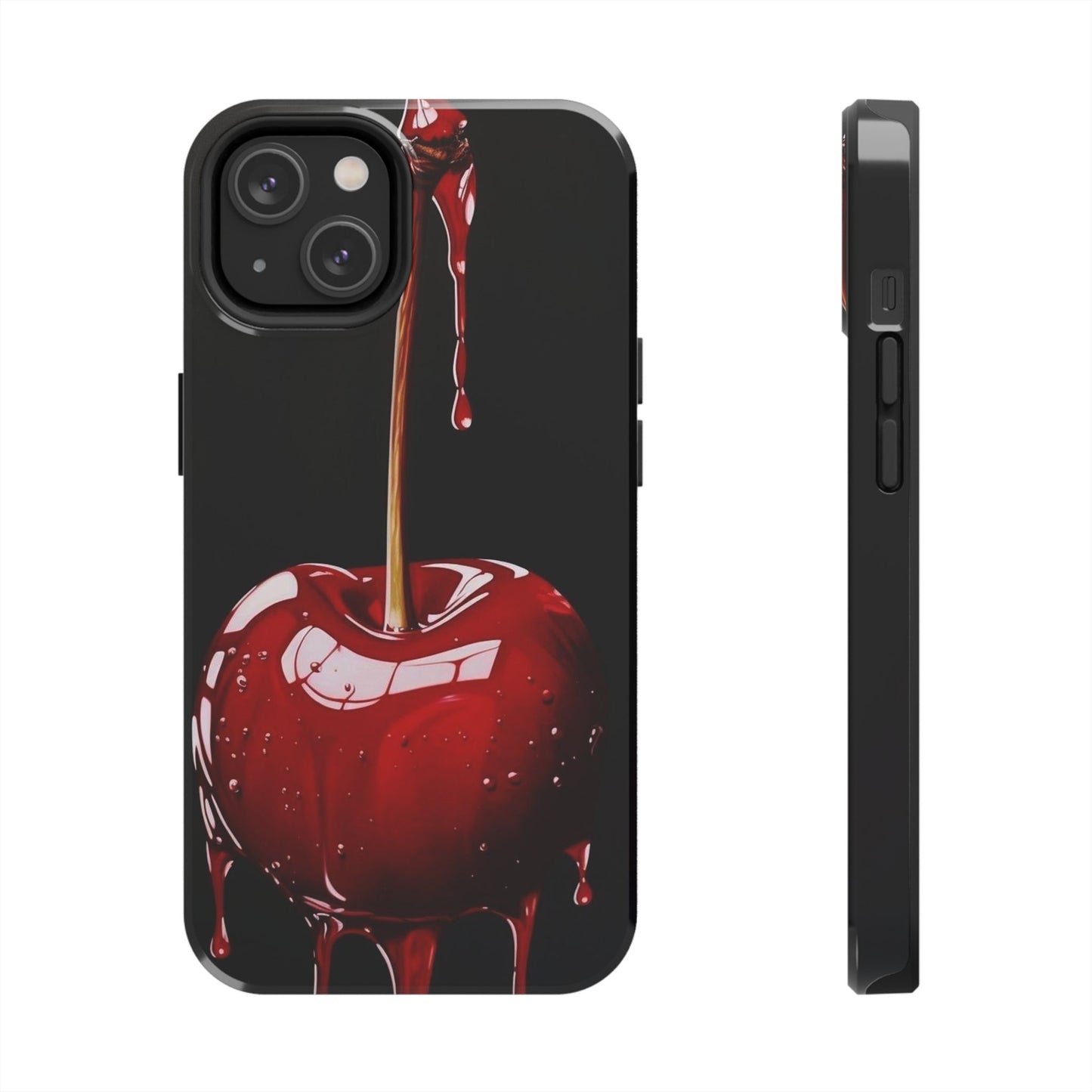 Dripping Cherry Tough Phone Case - Stylish Protection for Your Device