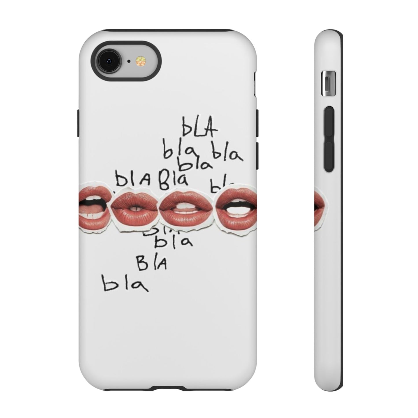 Playful Phone Case with Lips Design - Tough Cases