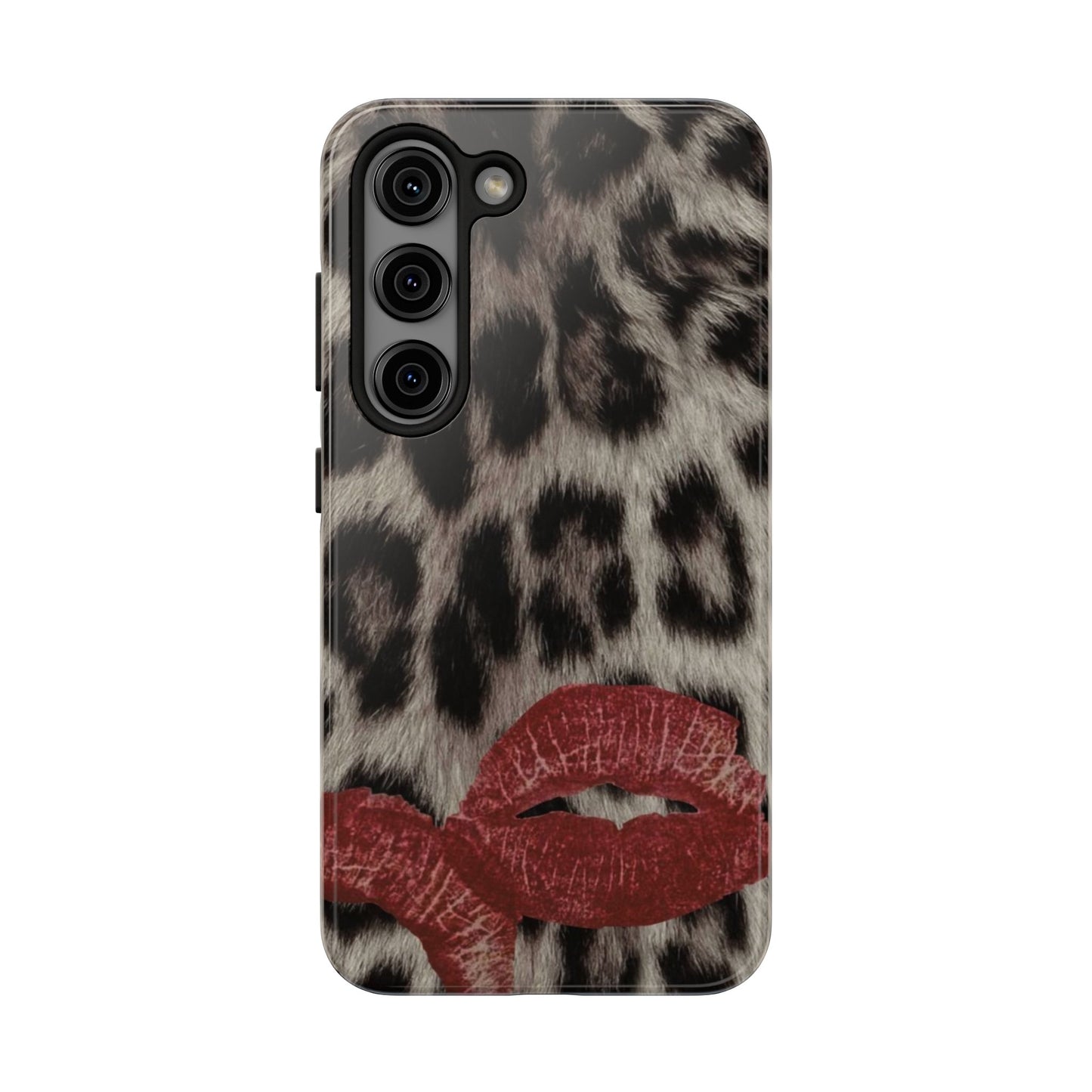 Wild Kiss Leopard Print Phone Case - Tough, Stylish Protection for Trendsetters