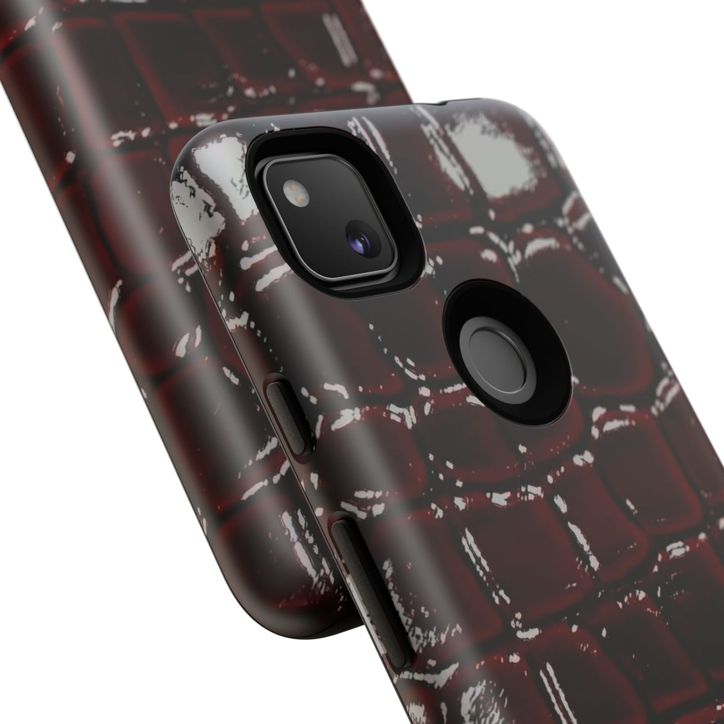 Croc Embossed Burgundy Tough Phone Case