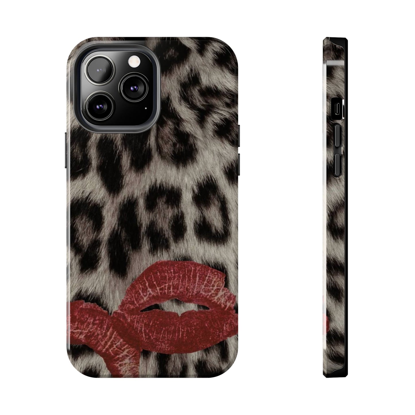 Wild Kiss Leopard Print Phone Case - Tough, Stylish Protection for Trendsetters