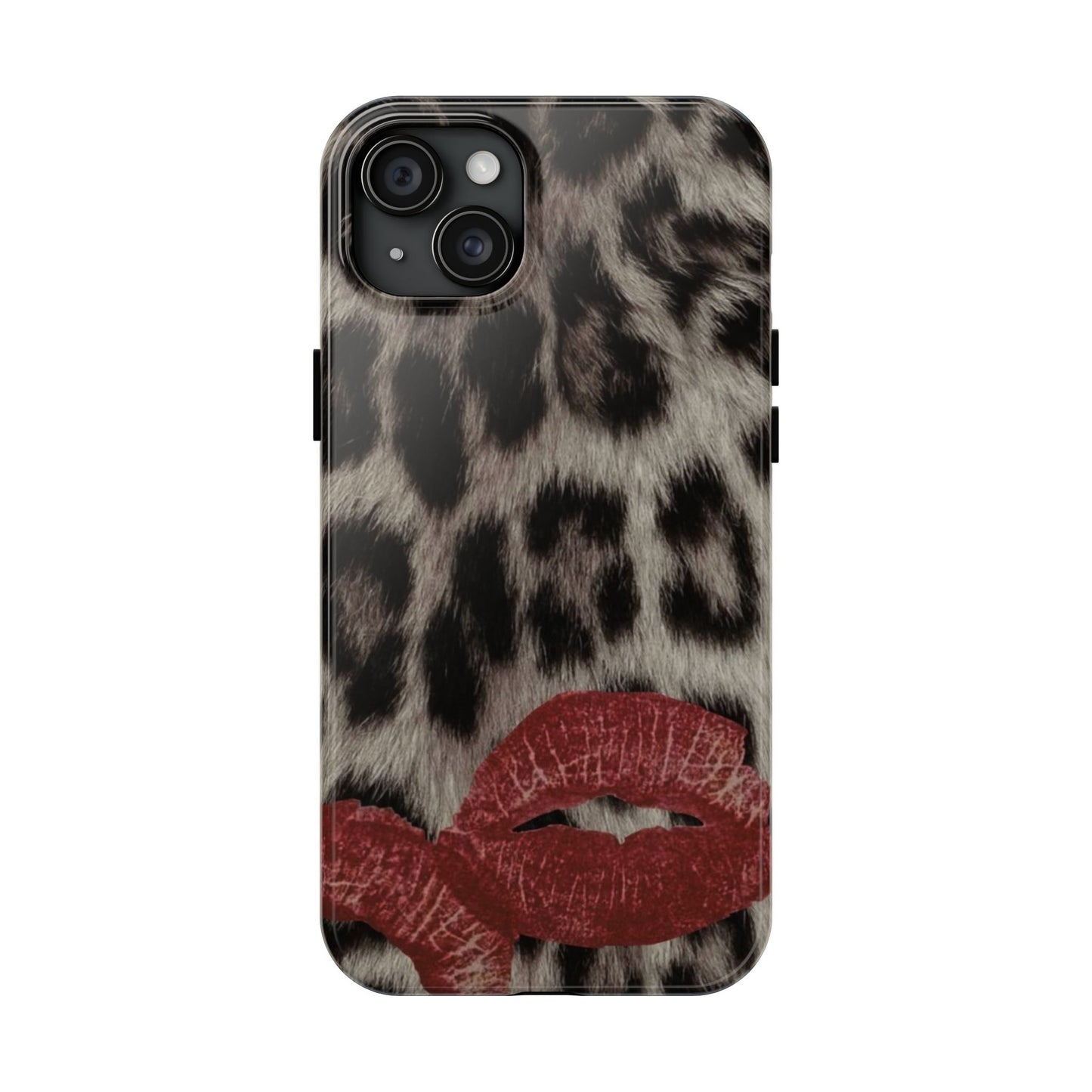 Wild Kiss Leopard Print Phone Case - Tough, Stylish Protection for Trendsetters