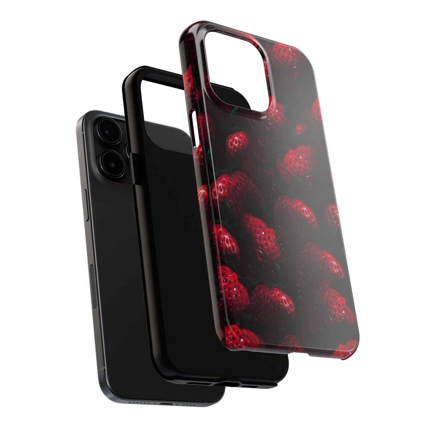 Berry Burst Tough Phone Case - Durable Protection with Strawberry Design