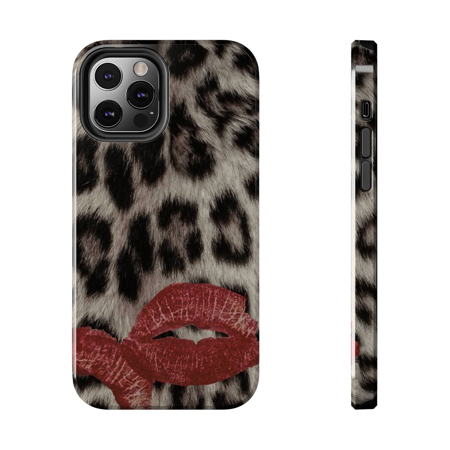 Wild Kiss Leopard Print Phone Case - Tough, Stylish Protection for Trendsetters