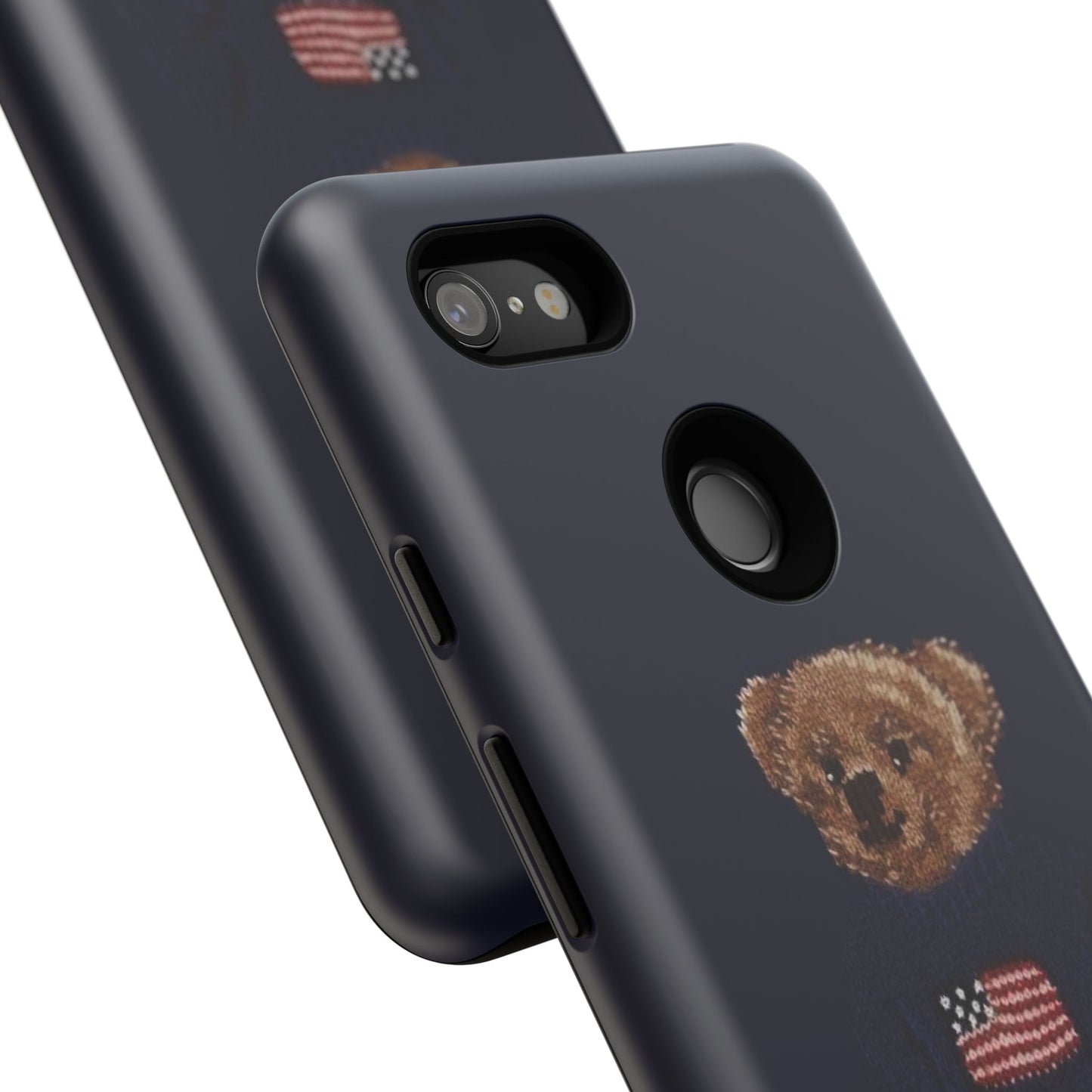 Patriotic Polo Bear Phone Case — Navy Protective Tough Case