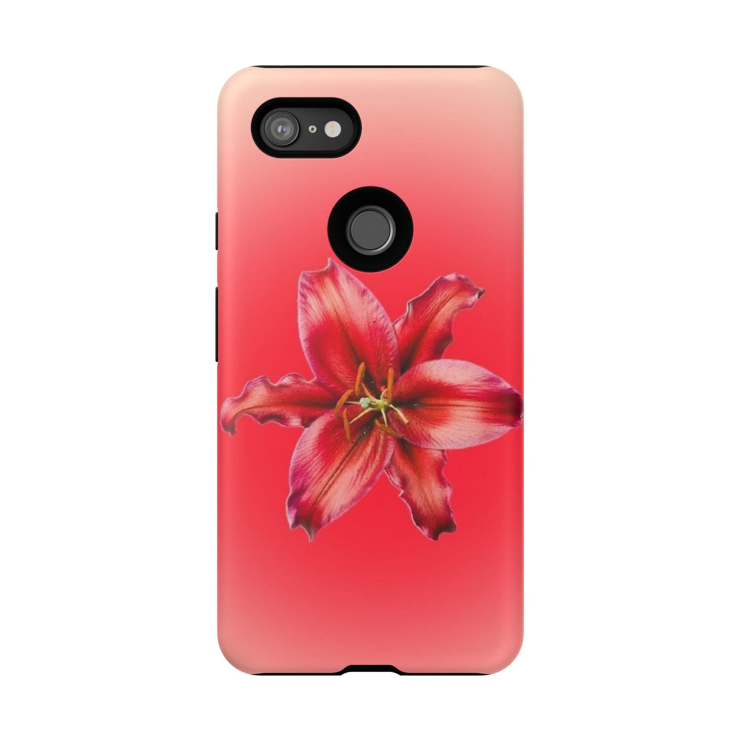 Phone Case - Vibrant Red Lily Glossy & Matte Tough Case