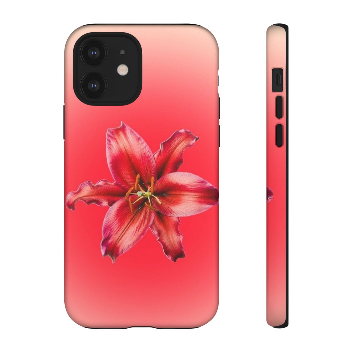 Phone Case - Vibrant Red Lily Glossy & Matte Tough Case