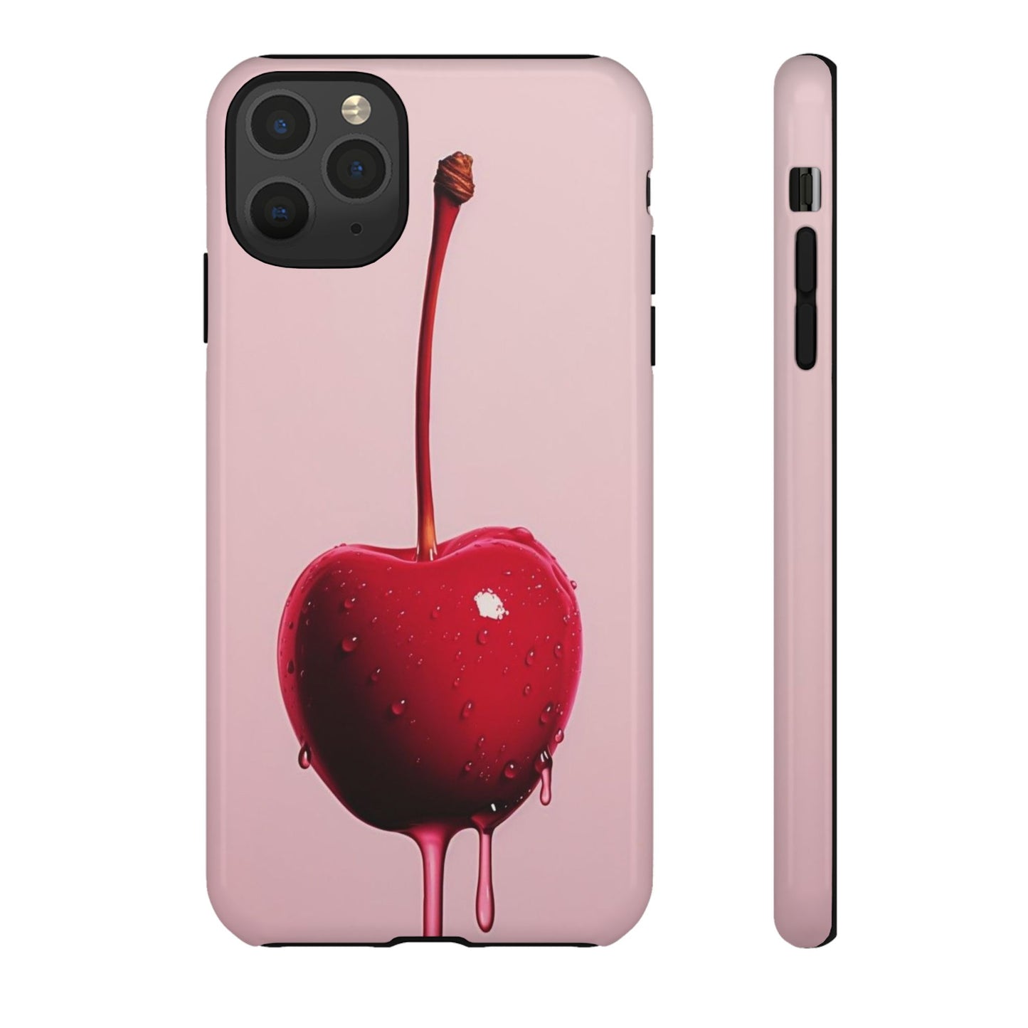 Cherry Drip Phone Case, Tough Phone Cover, Cute Cherry Accessory, Trendy Mobile Case, Kawaii Phone Case, Gift for Her