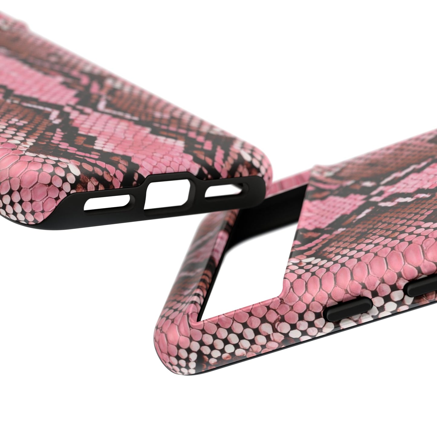 Pink Snake Skin Tough Phone Case — Protective Stylish iPhone Cover