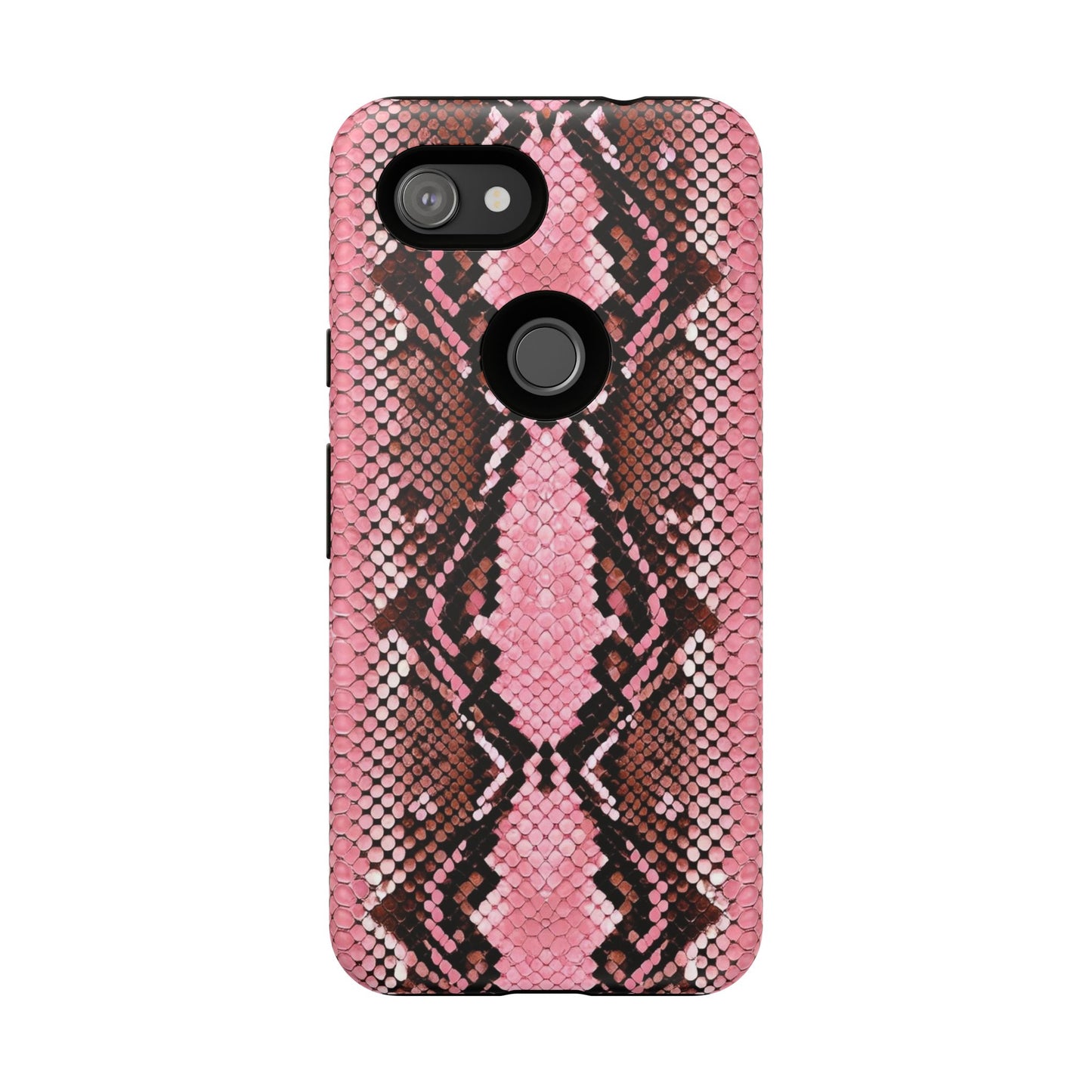 Pink Snake Skin Tough Phone Case — Protective Stylish iPhone Cover