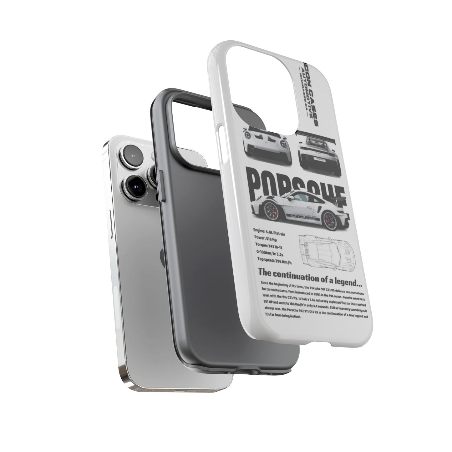 Porsche Phone Case, Tough Car Lover's Gift, Racing Enthusiast Accessory, Durable Auto Merchandise, Birthday Gift for Him