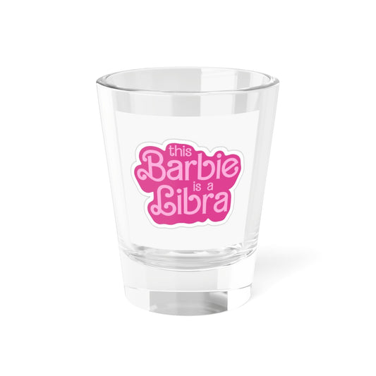 Libra Shot Glass for Barbie Lovers | Unique Party Favor, Birthday Gift, Zodiac Collectible, Fun Drinking Glass, Astrological Decor