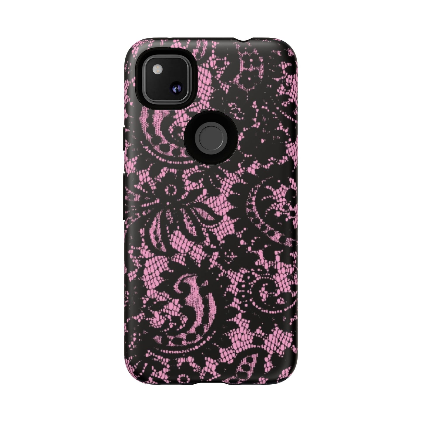 Phone Case — Pink Lace Floral Tough Protective Case