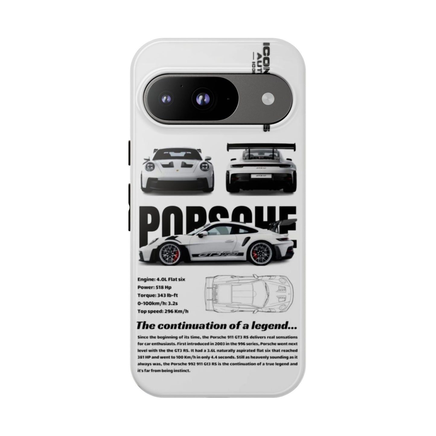 Porsche Phone Case, Tough Car Lover's Gift, Racing Enthusiast Accessory, Durable Auto Merchandise, Birthday Gift for Him