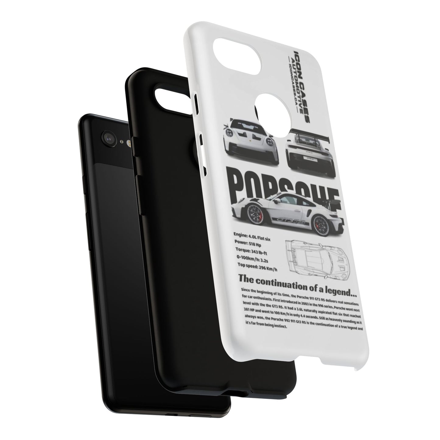 Porsche Phone Case, Tough Car Lover's Gift, Racing Enthusiast Accessory, Durable Auto Merchandise, Birthday Gift for Him